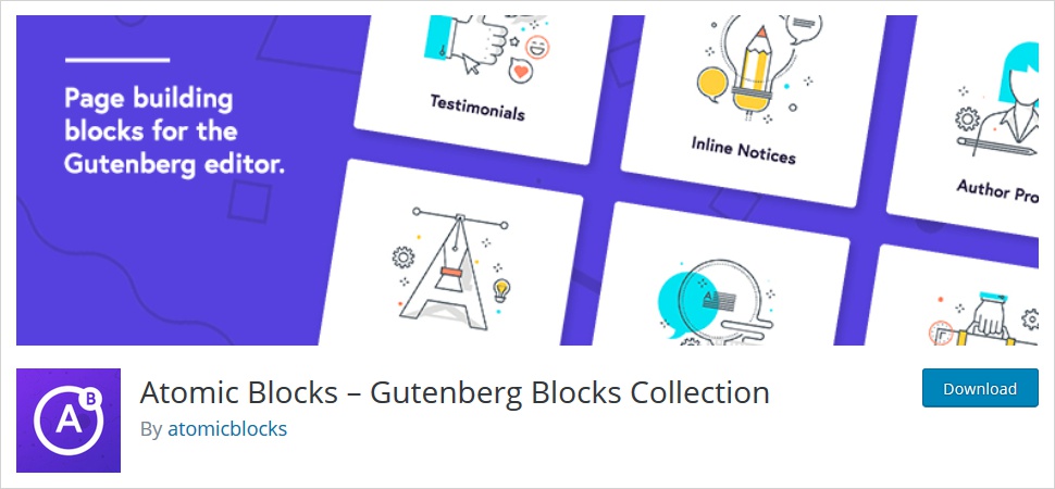 atomic blocks - gutenberg blocks collection