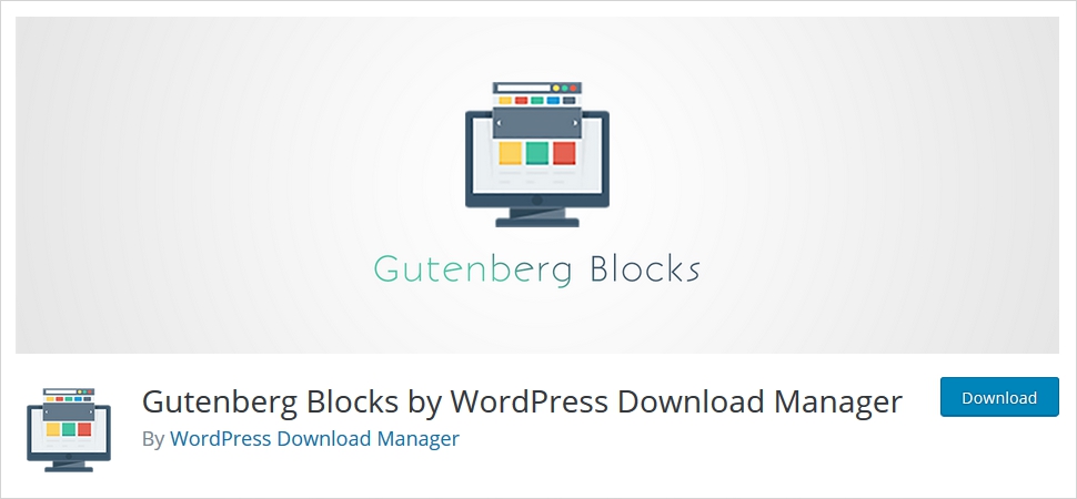 gutenberg blocks by wordpress download manager