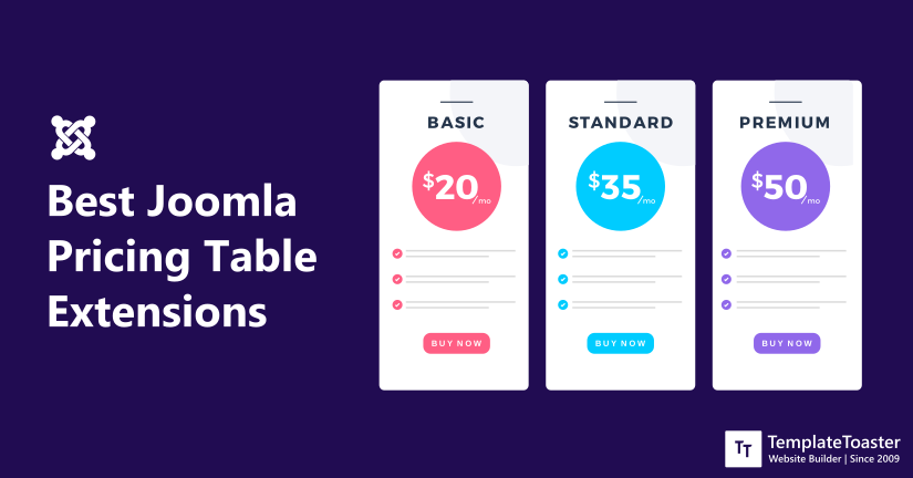 Joomla Pricing Table Extensions