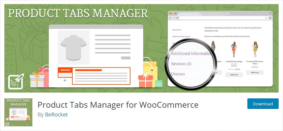 Product tabs Manager for WooCommerce