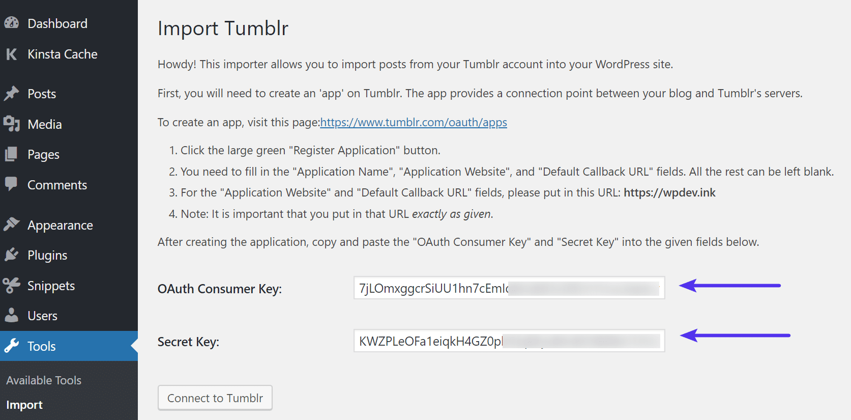 tumblr-application-keys