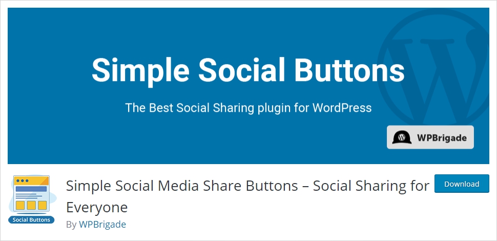 simple social media share buttons